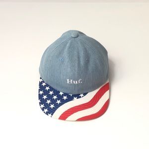 Huf. Four of July American Flag Adjustable Hat